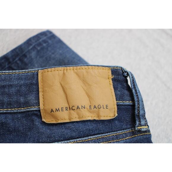 American Eagle Jeans Mens 31 x 32 Blue Denim Airflex 360 Skinny - Picture 10 of 10